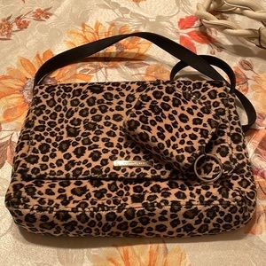 Evan Picone vintage leopard handbag and coin purse
